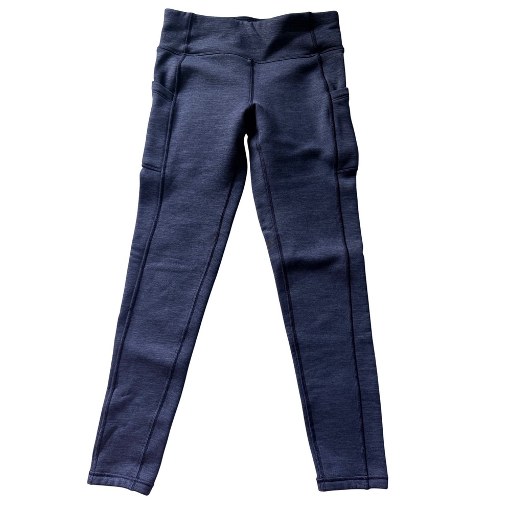 Athleta Girl Polartec Stash Tight Legging Kids Size Large/12 Navy Blue Pockets